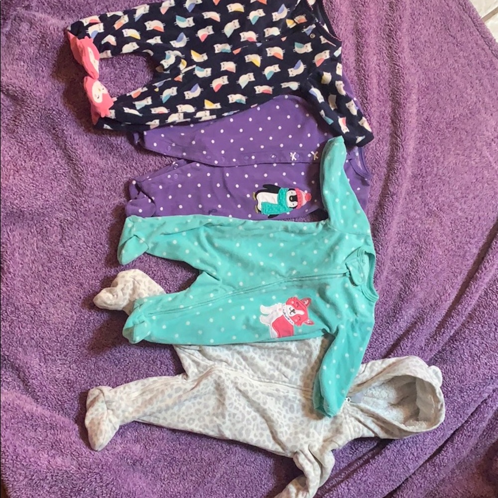 Baby girl sleeper bundle